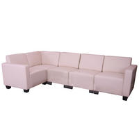 COUCH-GARNITUR 5 Beige - Beige, Textil (195/195cm) - MCW