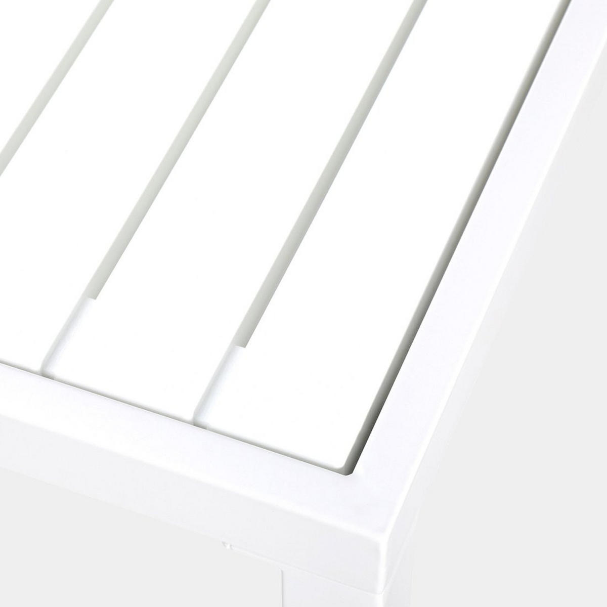 GARTEN-SET mit Tisch und 4 stapelbaren Stühlen in Weiß Zira - Weiß, Kunststoff - Klast Home