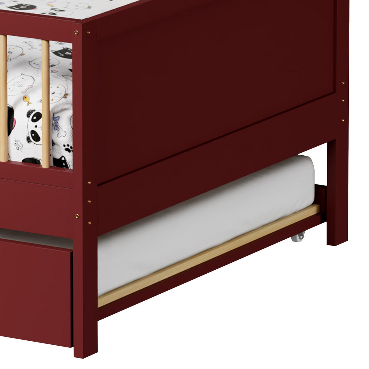 KINDERBETT Adam Terracotta 190/90 cm - Orange, Holz - Happy Garden