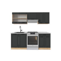 KUCHYŇSKÝ KOUT R-Line Antracitový venkovský dům/zlatý dub - antracitová, kompozitní dřevo (200/81.6/60cm) - Vicco