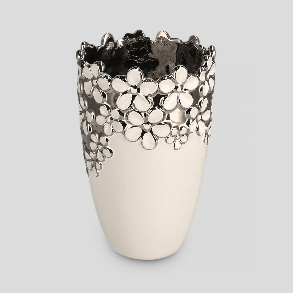 VASE Flosales 21x14 cm - Weiß, Stein (21cm) - home&you