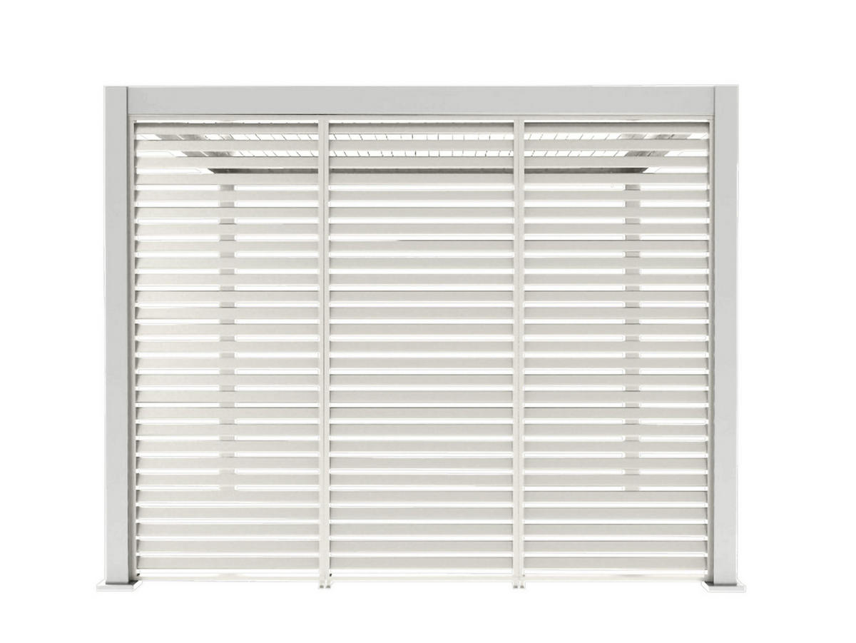 PERGOLA-SEITENWAND Mirador für 3,6 m Pergola Classic und Deluxe Weiß - Weiß, Kunststoff (113.3/238.25/6cm) - Green Spirit