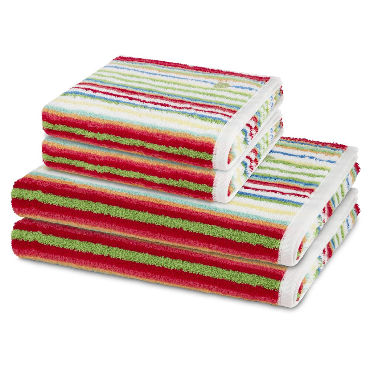 FROTTIERSET Vita 4-teilig - Rot, Textil (50/100cm) - Ross