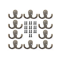 WANDHAKEN 10x 4,2 cm aus Metall Messingfarben 793827 - Messingfarben, Metall (6.8/4.2/2.2cm) - DanDiBo