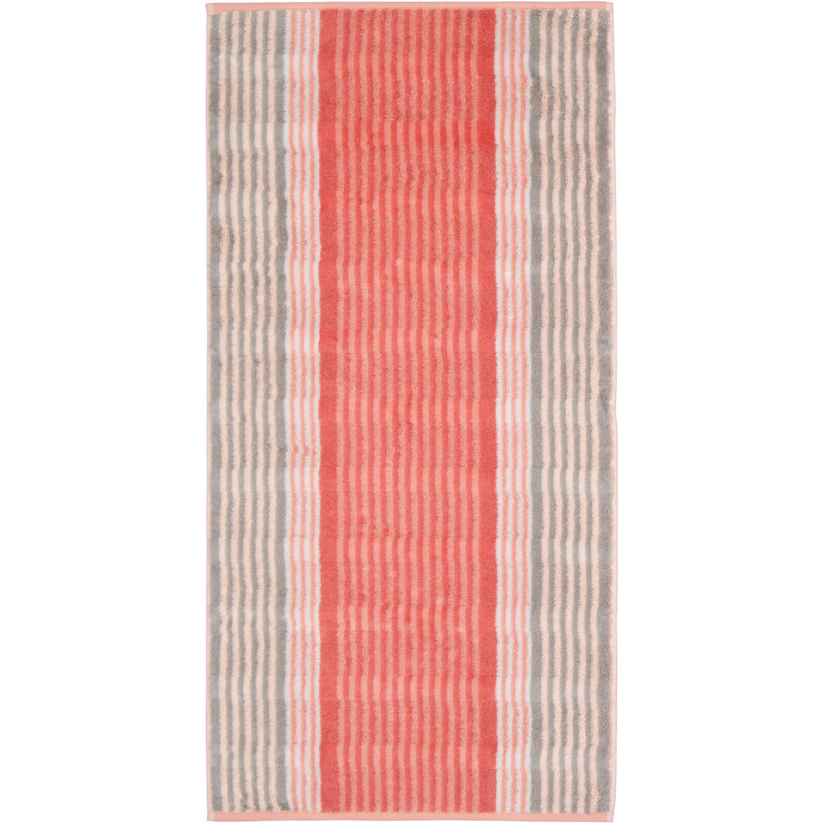 WASCHHANDSCHUH NOBLESSE HARMONY STREIFEN 1085 KORALLE - 27 - Rot, Textil (16/22cm) - Cawoe