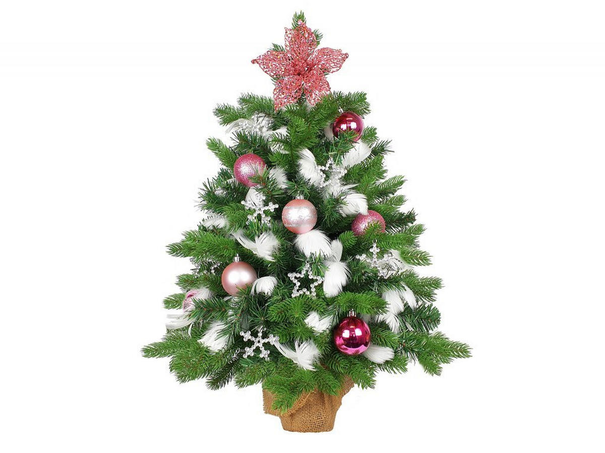 WEIHNACHTSBAUM künstliche grüne Tanne Bernard 60 cm mit LED-Beleuchtung - Grün, Kunststoff/Stein (40/60cm) - LAALU