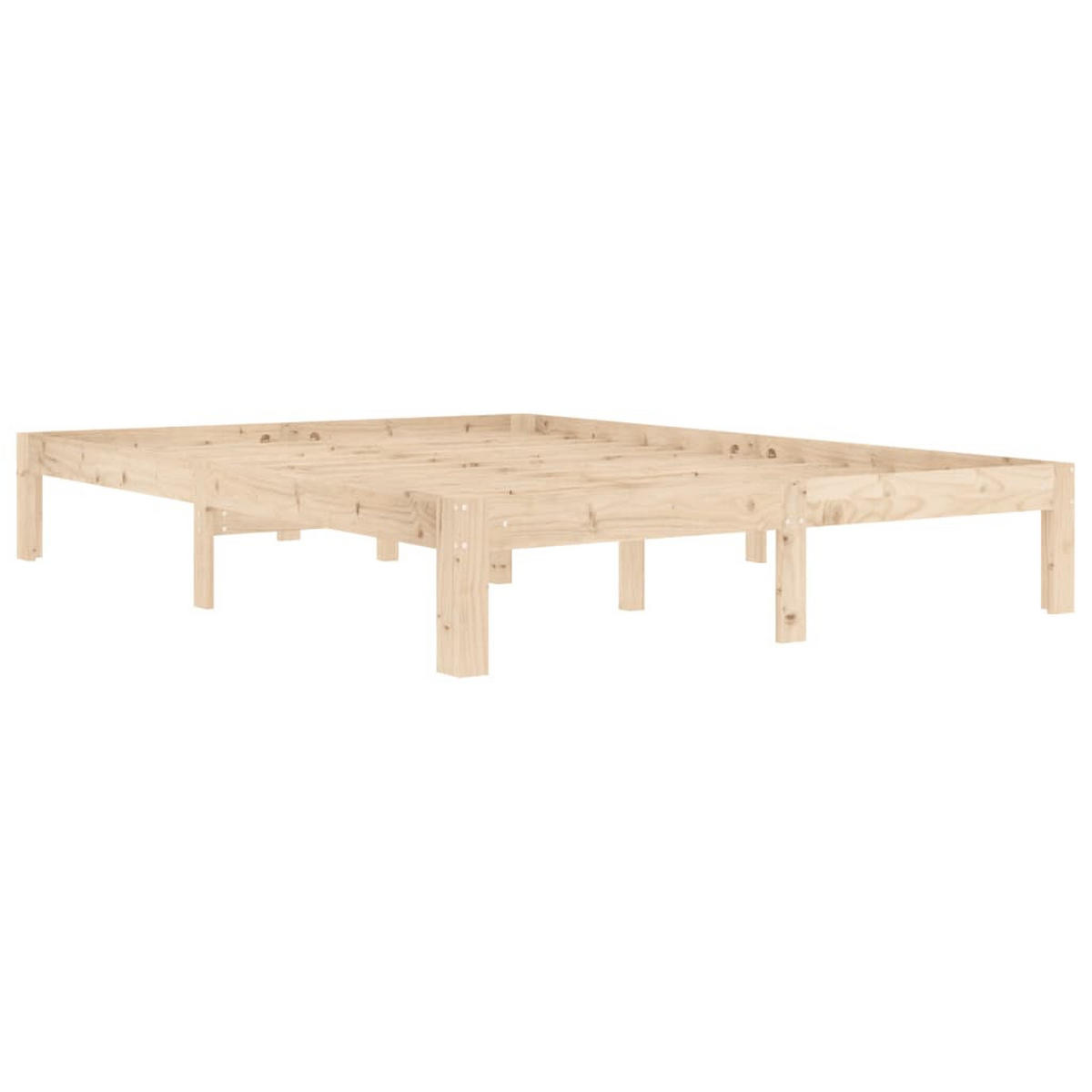MASSIVHOLZBETT Kiefer 140/200 Cm - Braun, Holz (140/200cm) - vidaXL