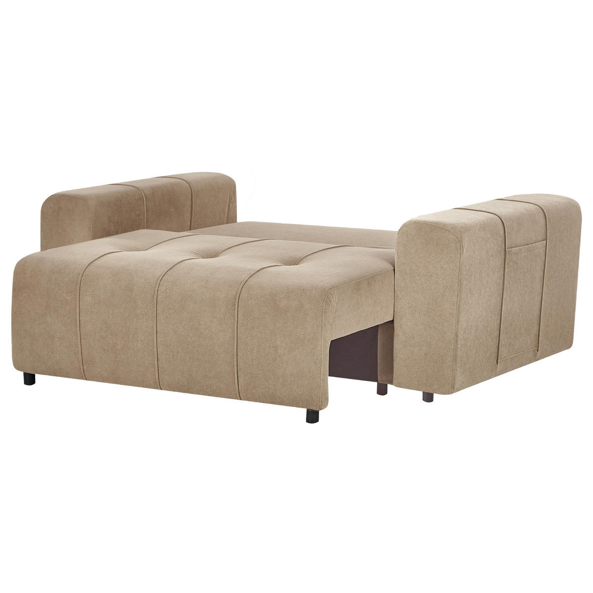 SCHLAFSOFA mit Stauraum 121/156 cm Braun Innvik - Braun, Textil (169/90/101cm) - Beliani