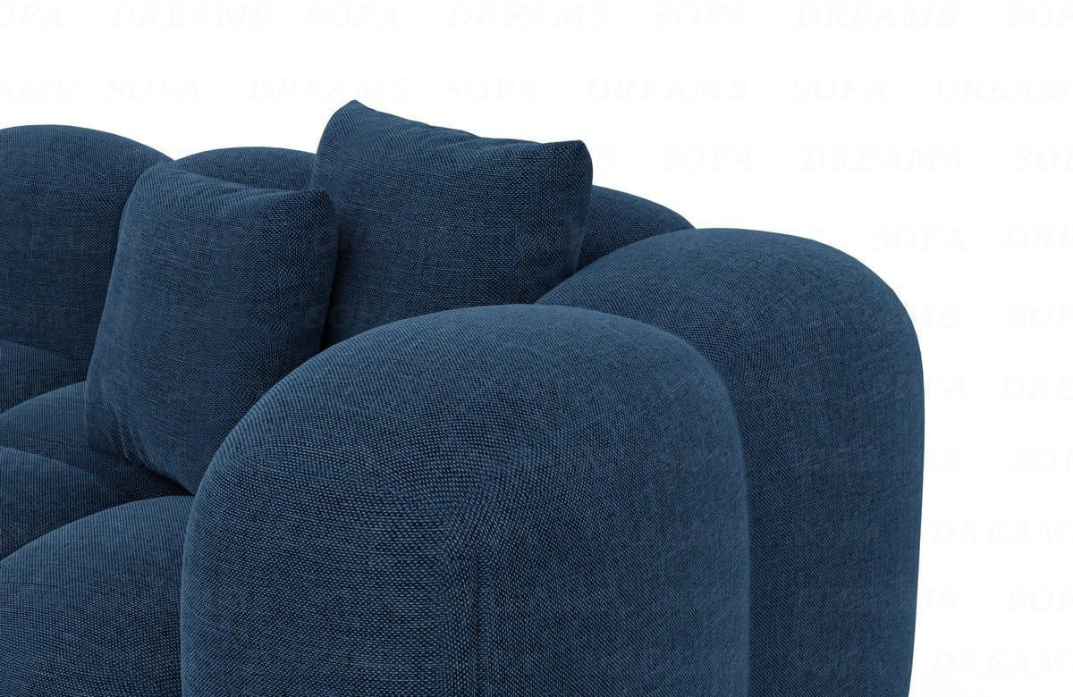 WOHNLANDSCHAFT Cloud Blau Strukturstoff - Blau, Kunststoff (314/72/184cm)