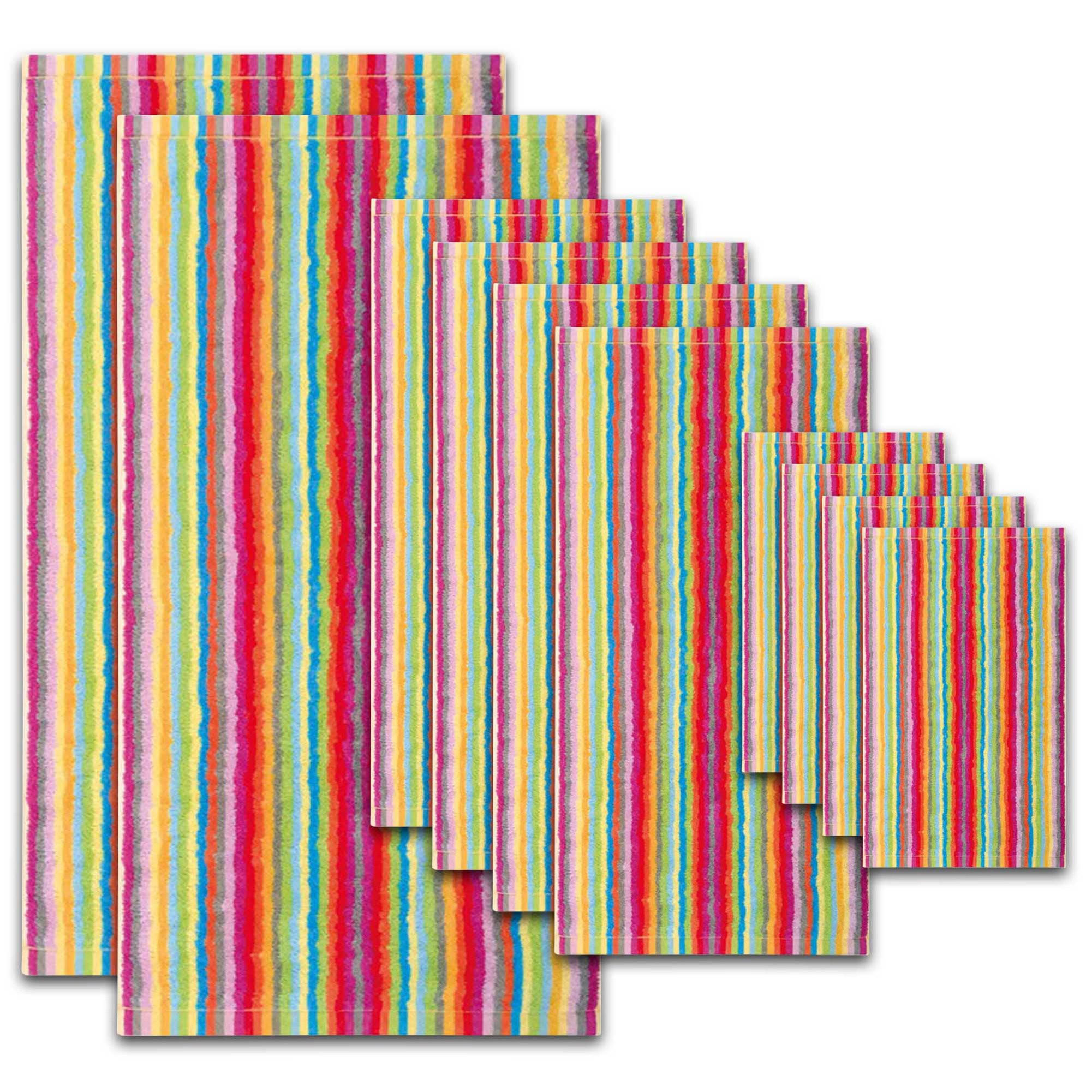 HANDTUCH Unisex Life Style Rot Baumwolle 10er Pack - Multicolor, Textil (60/120cm) - Cawoe
