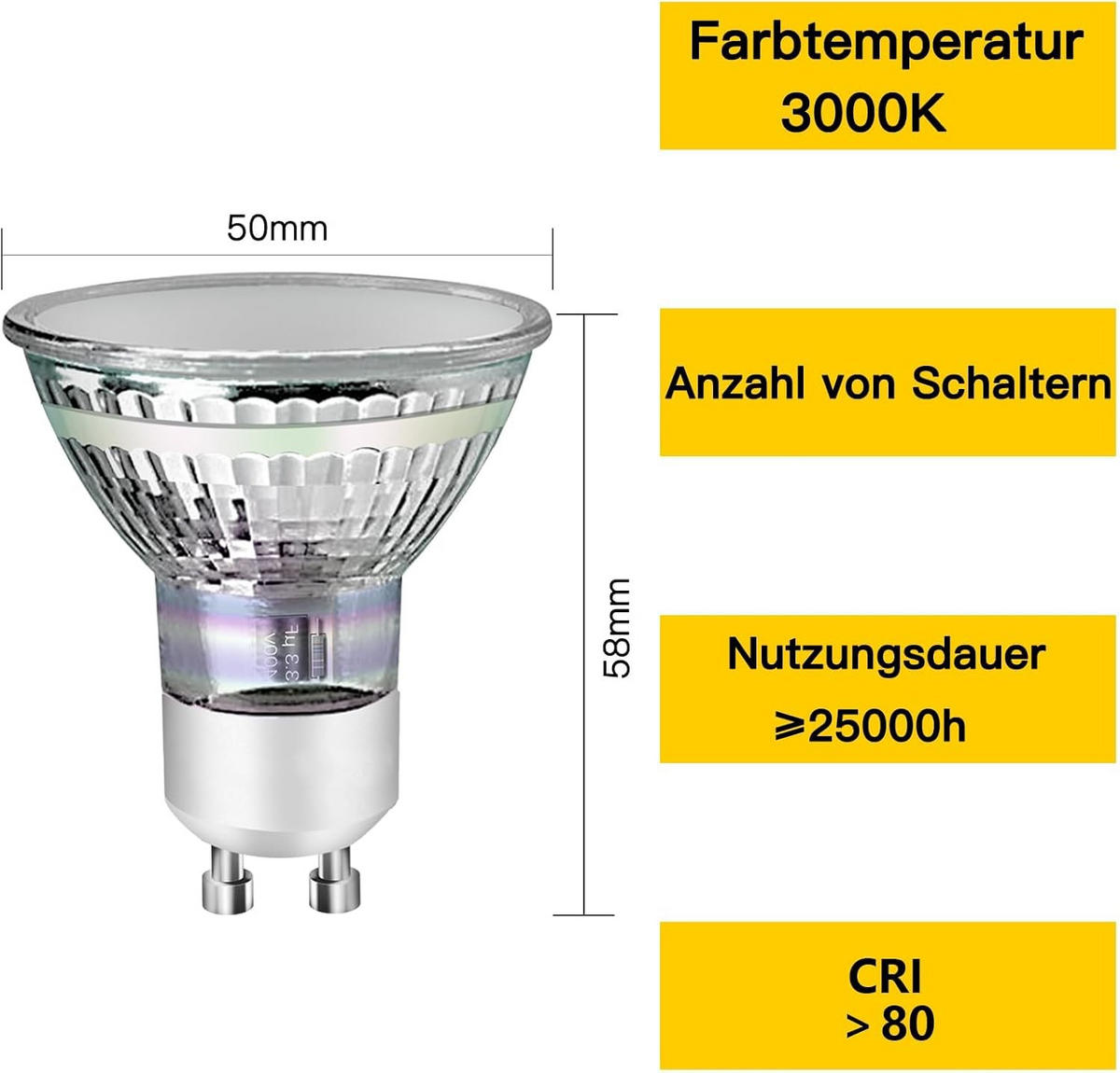 LEUCHTMITTEL Filavaramyn 5/5/5.8 cm - Silberfarben, Glas (5/5.8cm) - ZMH