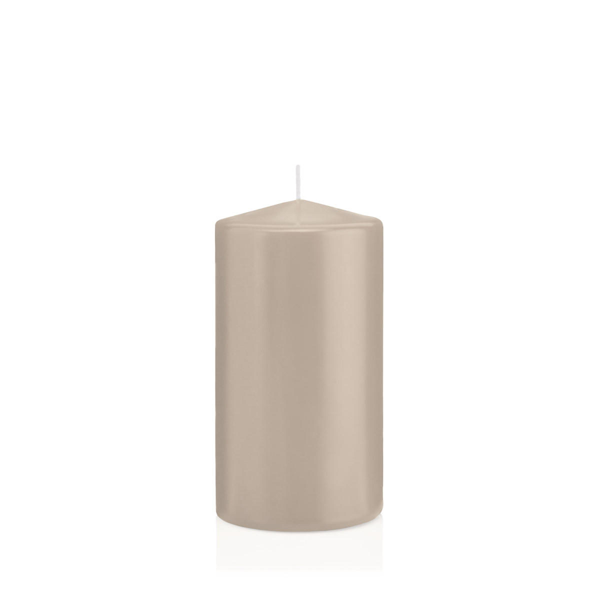 STUMPENKERZEN Schlamm Ø 78 x 150 mm, 8 Stück - Schlammfarben, Paraffin (8/15cm) - Wiedemann Kerzen