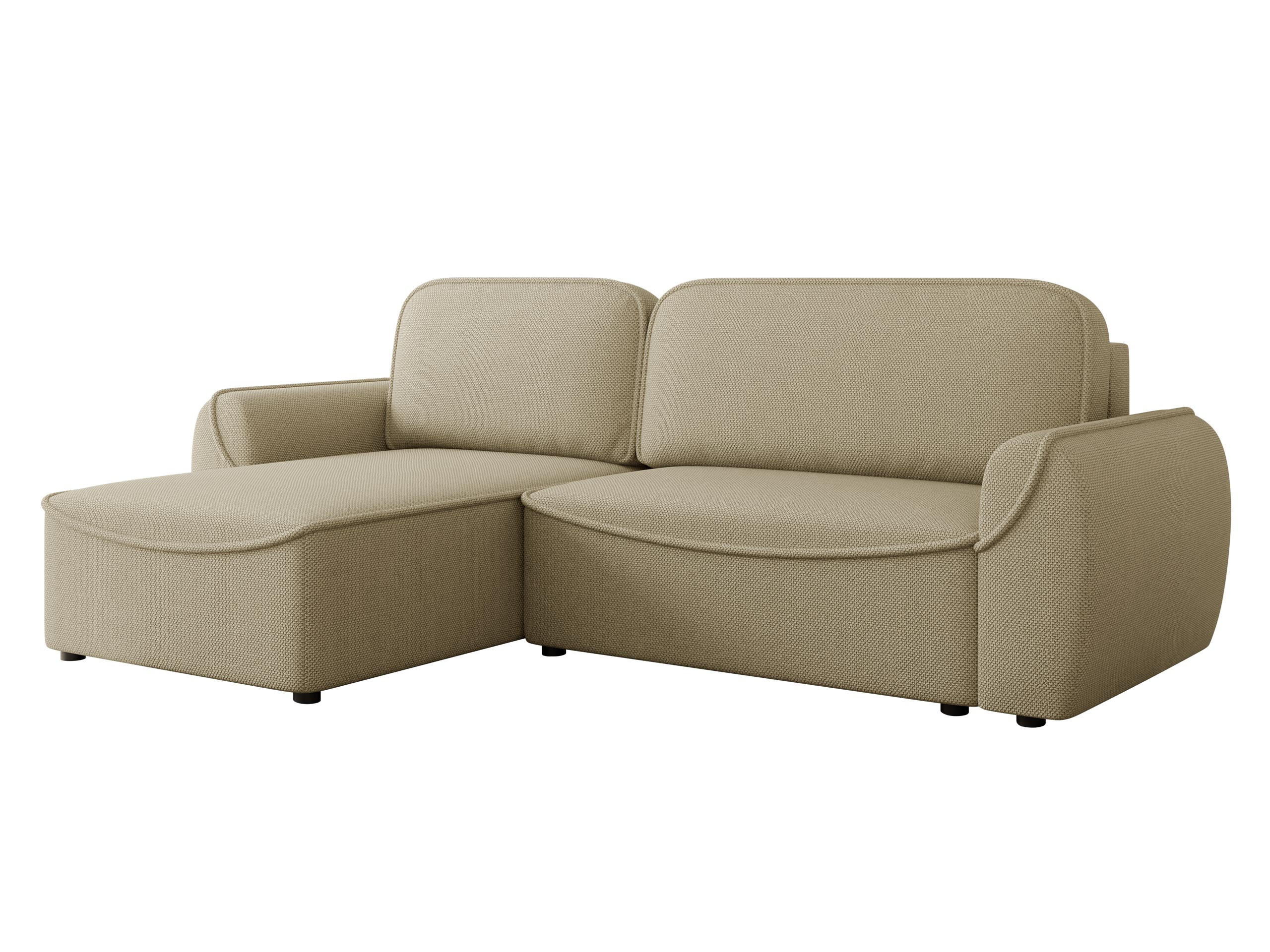ECKSOFA Loom - Beige/Schwarz, Holz/Kunststoff (261/175cm) - MIRJAN24
