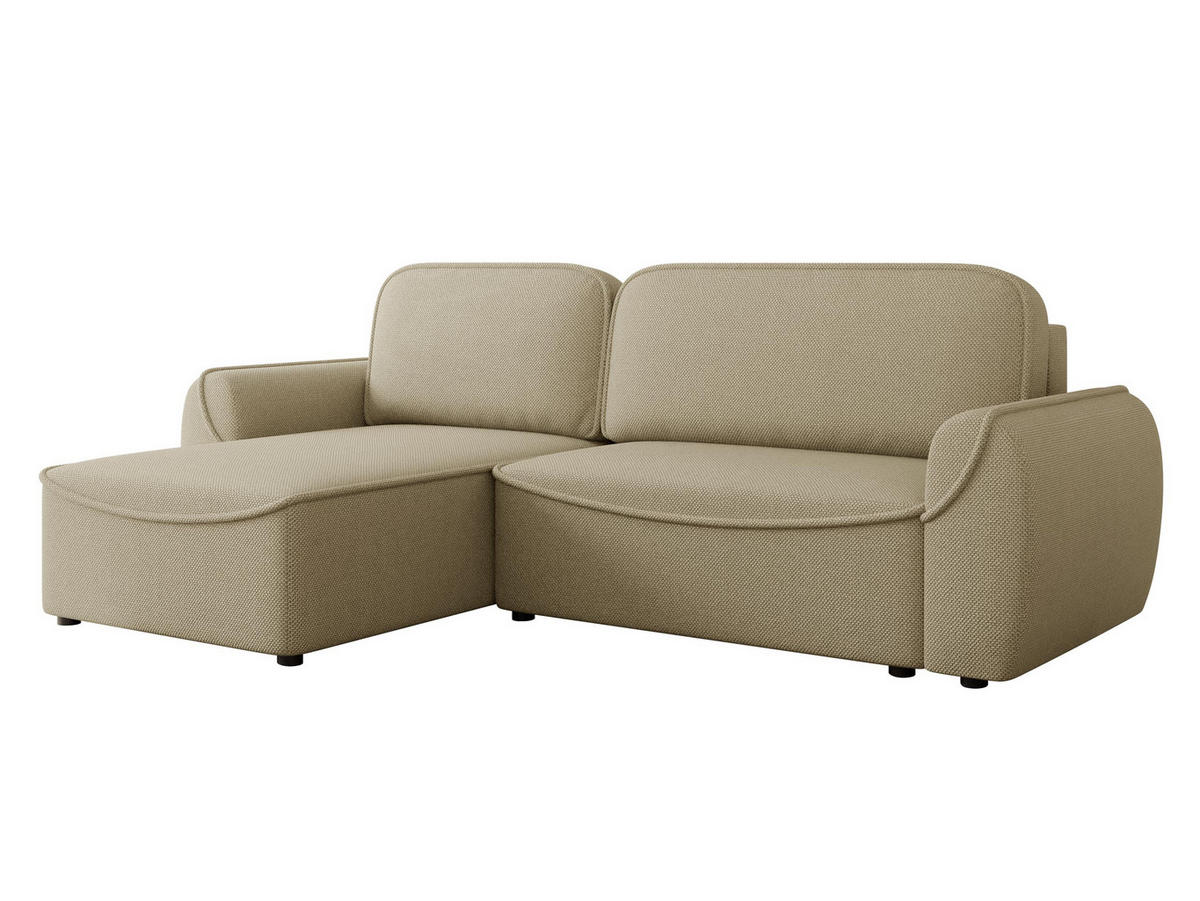 ECKSOFA Loom - Beige/Schwarz, Holz/Kunststoff (261/175cm) - MIRJAN24