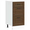 KÜCHENUNTERSCHRANK Samu Braun Eichen-Optik 40x46x81,5 cm - Eichefarben, Holz (40/81.5/46cm) - DELUKE