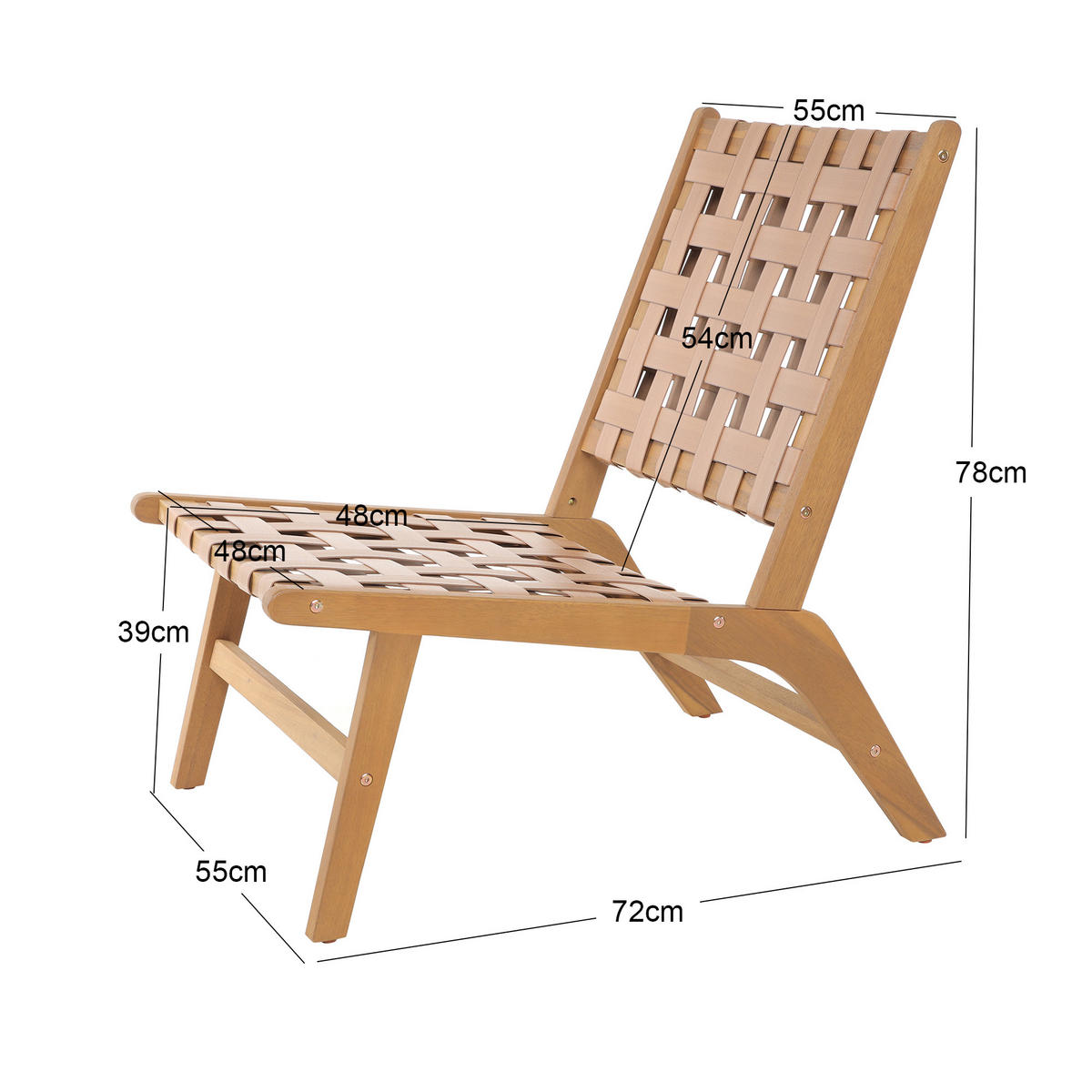 SESSEL Massivholz Braun - Braun, Holz (55/78/72cm) - Nordlys