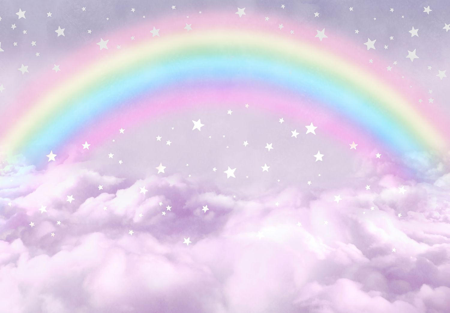 FOTOTAPETE Regenbogen 400 x 279 cm - Lila, Papier (400/279cm) - Sanders & Sanders