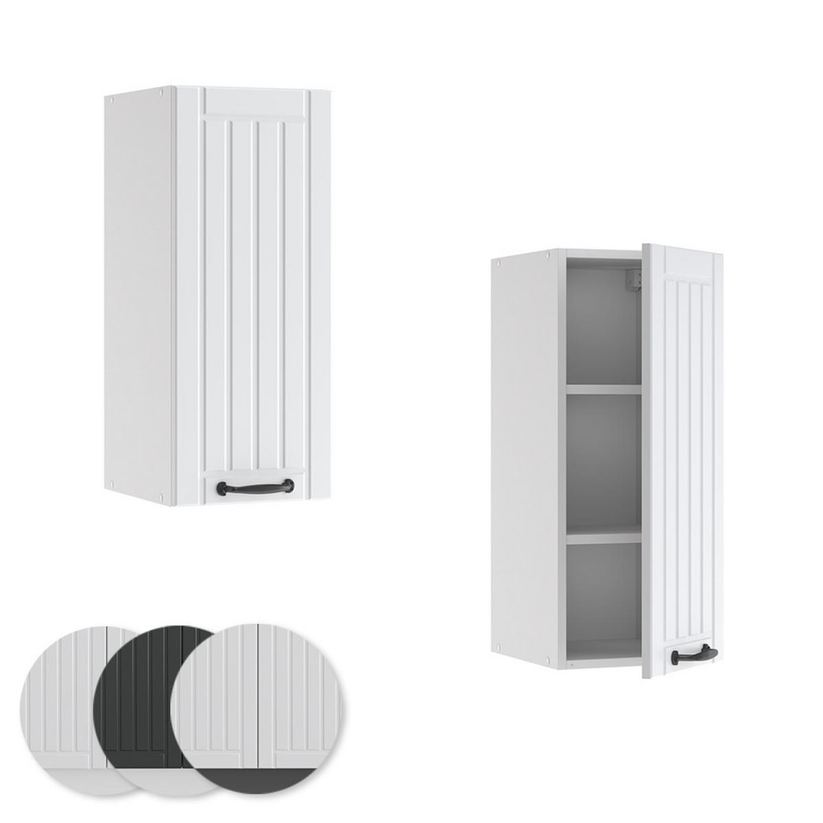 HÄNGESCHRANK Fame-Line Weiß Landhaus 30 cm - Weiß, Holzwerkstoff (30/72/34.1cm) - Vicco