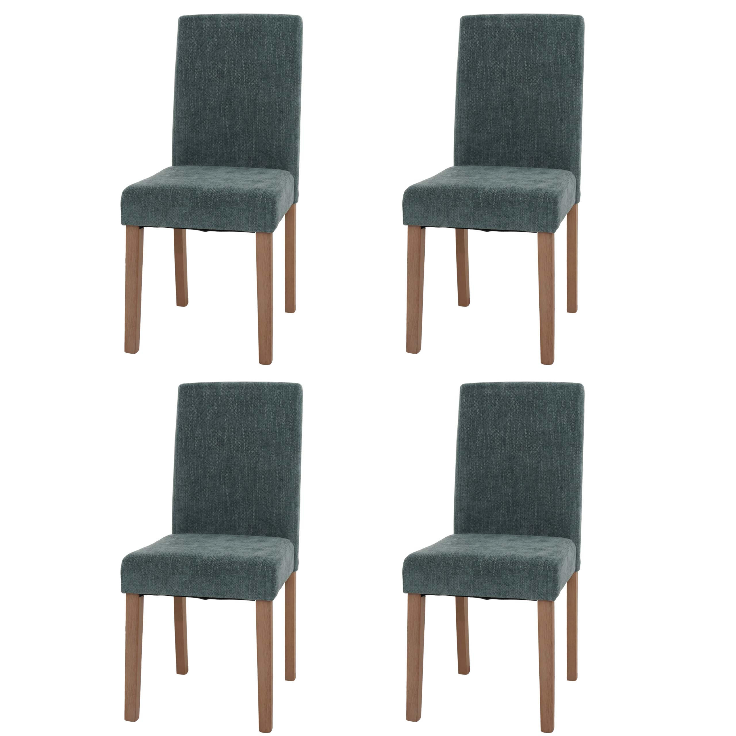 JÍDELNÍ ŽIDLE Zelená, sada 4 ks - zelená barva, textil (42/90/50cm) - MCW