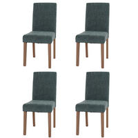 JÍDELNÍ ŽIDLE Zelená, sada 4 ks - zelená barva, textil (42/90/50cm) - MCW