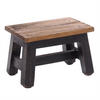 BLUMENHOCKER Monte Mahagoni Massivholz 04 schwarz-natur - Graubraun, Holz (30/21/20cm) - DESIGN DELIGHTS