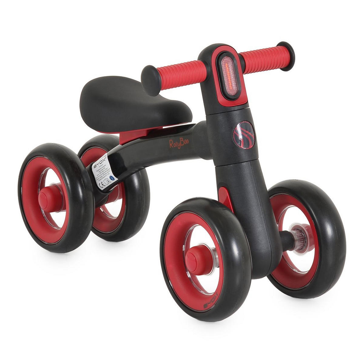 LAUFRAD RollyBoo 10 Zoll schwarz EVA-Reifen Stoßdämpfer Beleuchtung 4 Räder - Schwarz, Metall (56/20/35cm)
