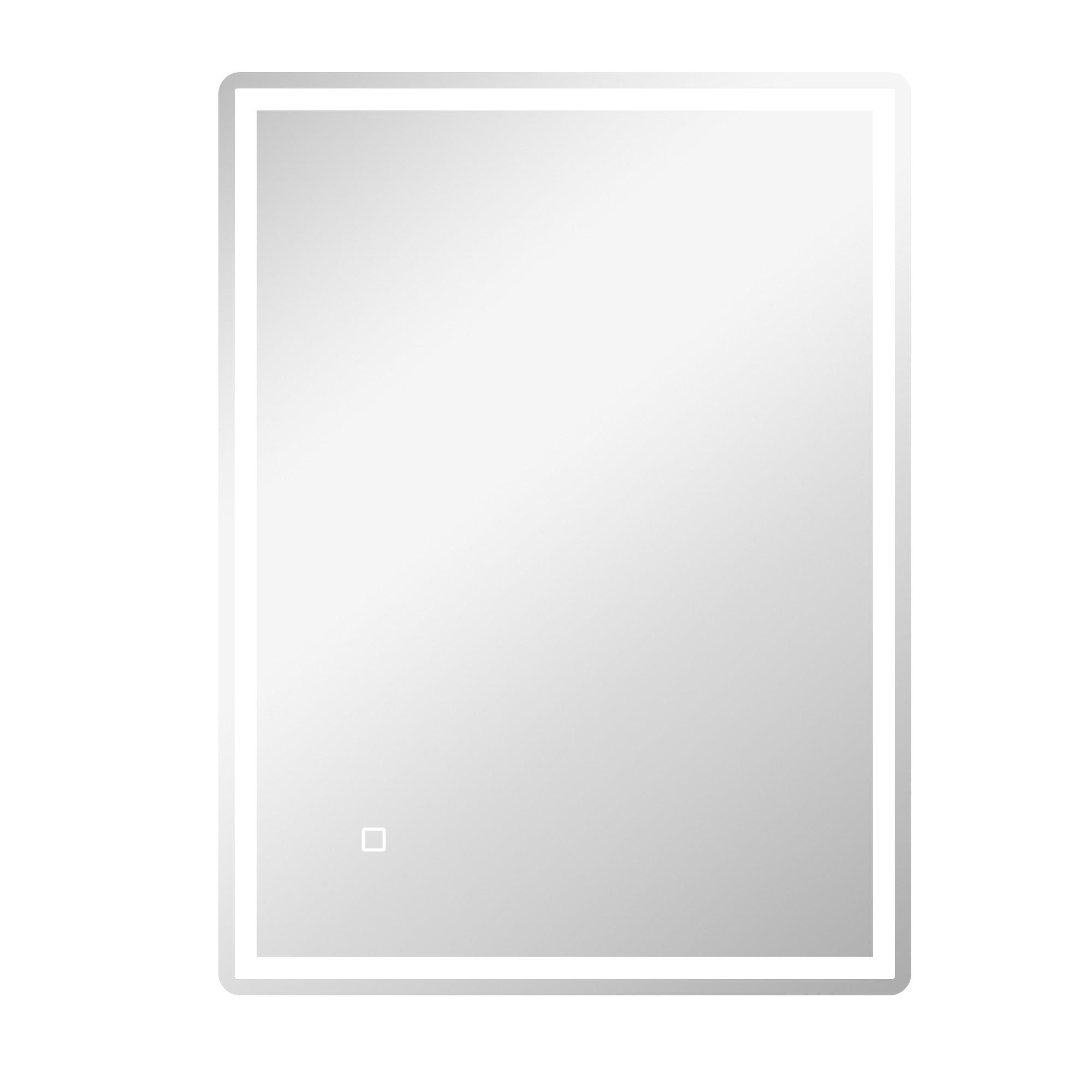 BADSPIEGEL, mit Touchschalter, Memory-Funktion, beschlagfrei, Wasserdicht - Silberfarben, Glas (60/4/80cm) - HOMCOM