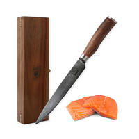 FLEISCHMESSER 20 cm - Nussbaumfarben, Holz/Metall (34cm) - Zayiko