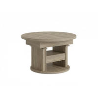 COUCHTISCH rund ausziehbar höhenverstellbar Schubalde 100/100/60 cm - Sonoma Eiche, Holzwerkstoff (100/100/60cm) - designimpex