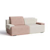 SCHLAFSOFA HOOK - Creme + Schmutziges Rosa (Diosa 03 + 60) - Creme, Holzwerkstoff (200/88/98cm) - Möblo