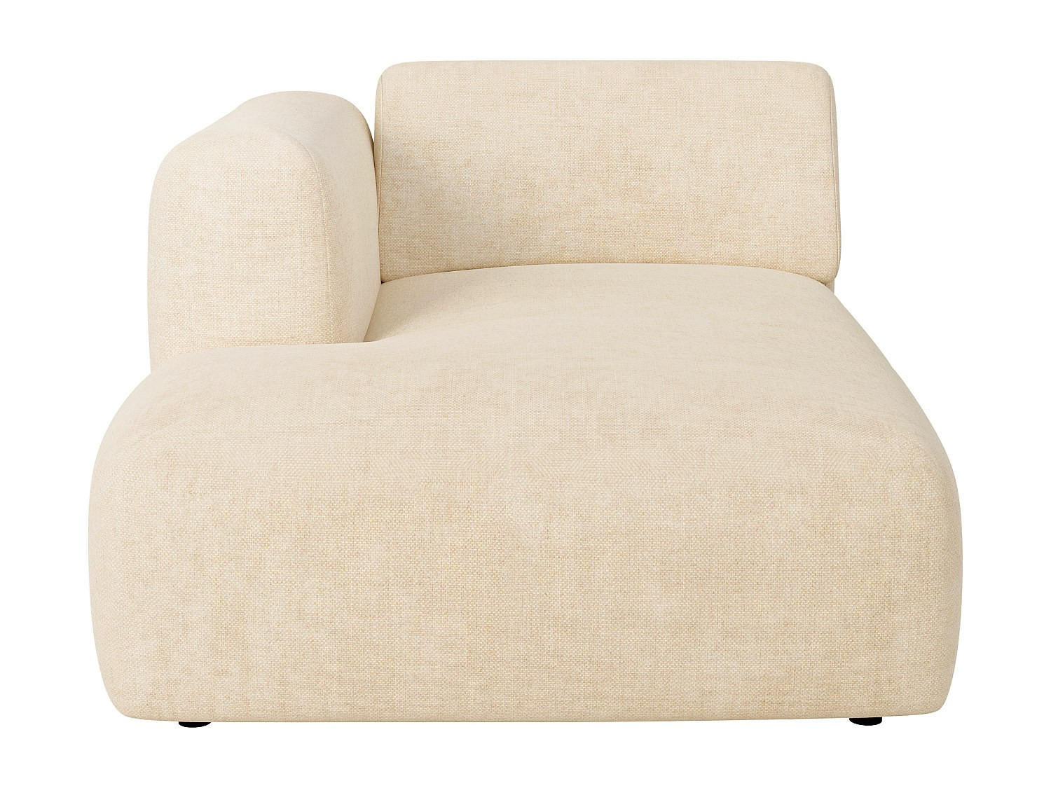 RECAMIERE ohne Schlaffunktion - 1 Person - stoff - beige Pogni - Beige, Textil (108/73/163cm) - Vente-Unique