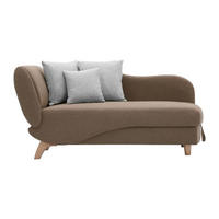 RECAMIERE mit Schlaffunktion - 1 Person - Stoff - Braun - - Braun, Textil (160/81/80cm) - Vente-Unique