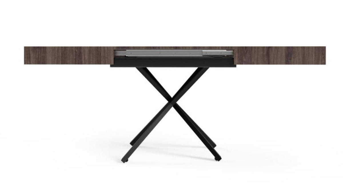 TISCH Anthrazit SIENNA Modern X Beine Sherman Oak - Braun, Holzwerkstoff (80/80/80cm) - Sepro Meble