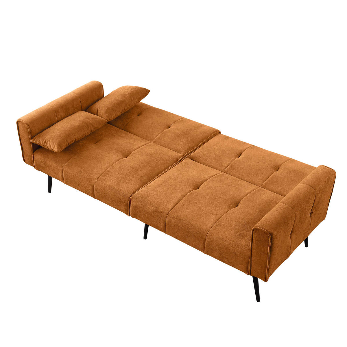 SOFA mit Cordbezug Stoff Orange - Orange, Holzwerkstoff (175/71/71cm) - Meubliv