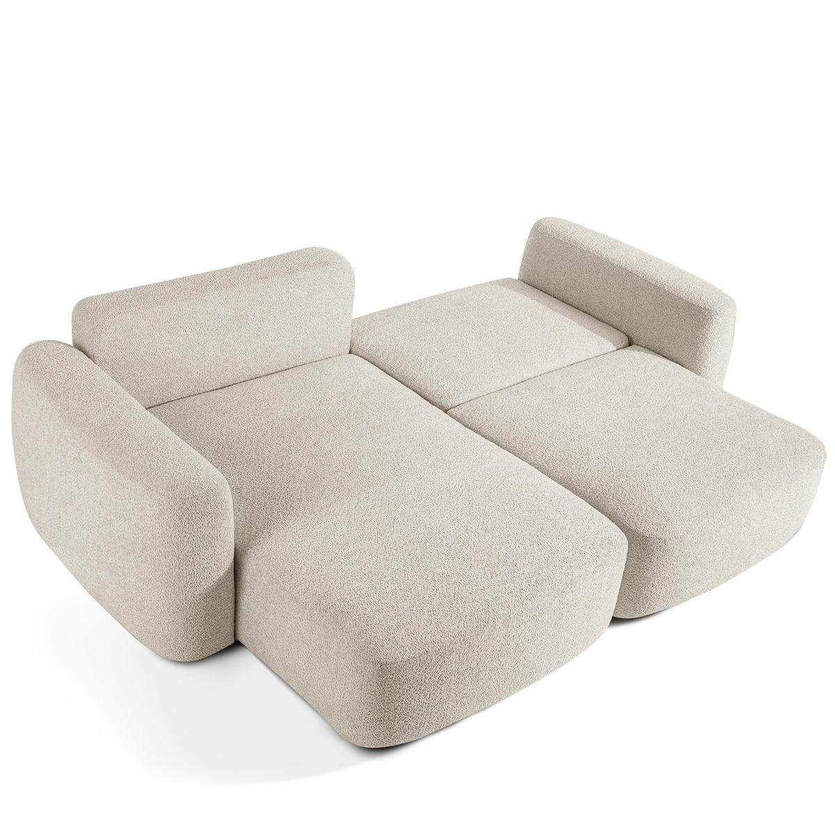 SITZGARNITUR ELOSA - Weiß, Holz/Textil (245/85/165cm) - KONSIMO®