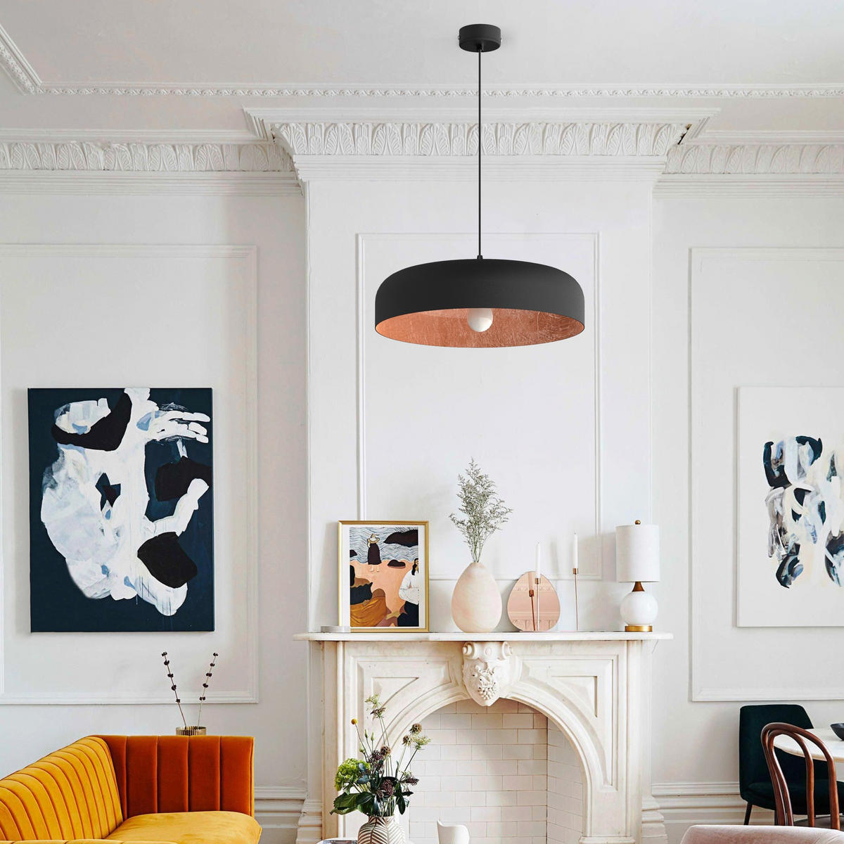 HÄNGELEUCHTE - Kupferfarben, Metall (40/40/12cm) - Lumicom