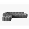 ECKSOFA links Lisa aus Samt hellgrau 5 Sitzplätze - Hellgrau, Textil (234/293cm) - Micadoni