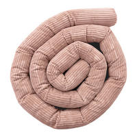 BETTUMRANDUNGSSCHUTZ Bettschlange aus Cord, 300 cm, Puderrosa - Pink, Textil - MeowBaby