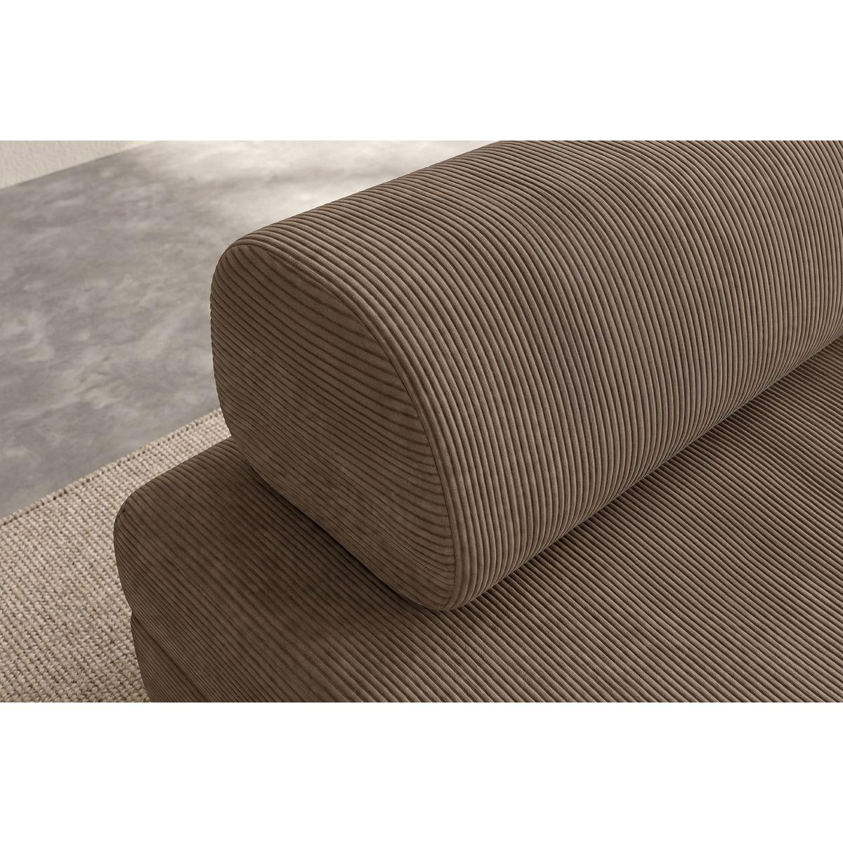 VERWANDLUNGSSESSEL aus taupefarbenem Cord - Taupe, Textil (95/70.5/95cm) - Kimo