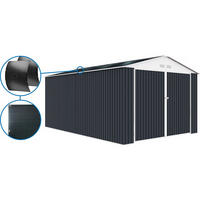 METALL-GARAGE PVC houston - Grau, Metall (570/310/570cm) - Habitat Garten