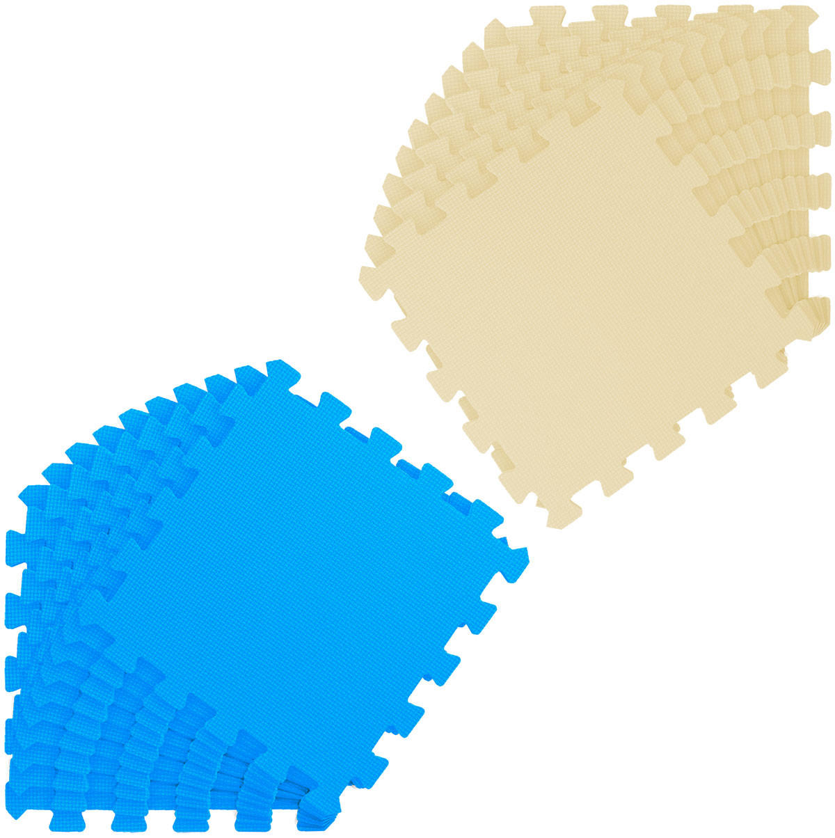 SPIELMATTE ab Null - 180/90/1 cm Puzzlematte Beige - Multicolor, Kunststoff (30/30cm) - Littletom