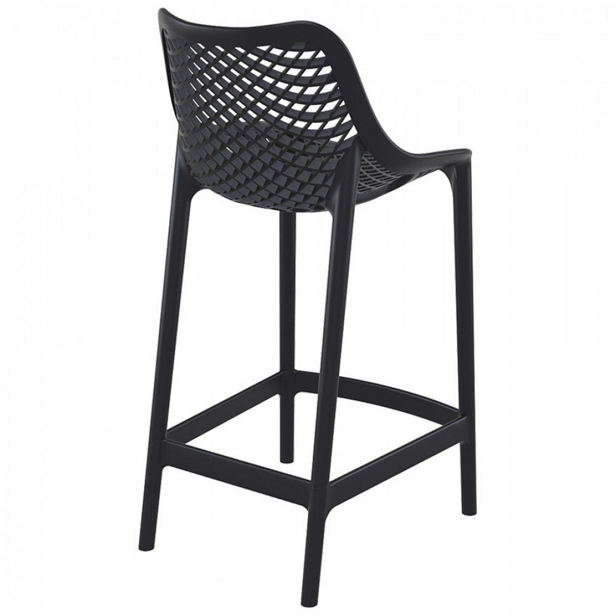 BARHOCKER Schwarz 44x95x51cm - Schwarz, Kunststoff (44/95/51cm) - AlterEgo