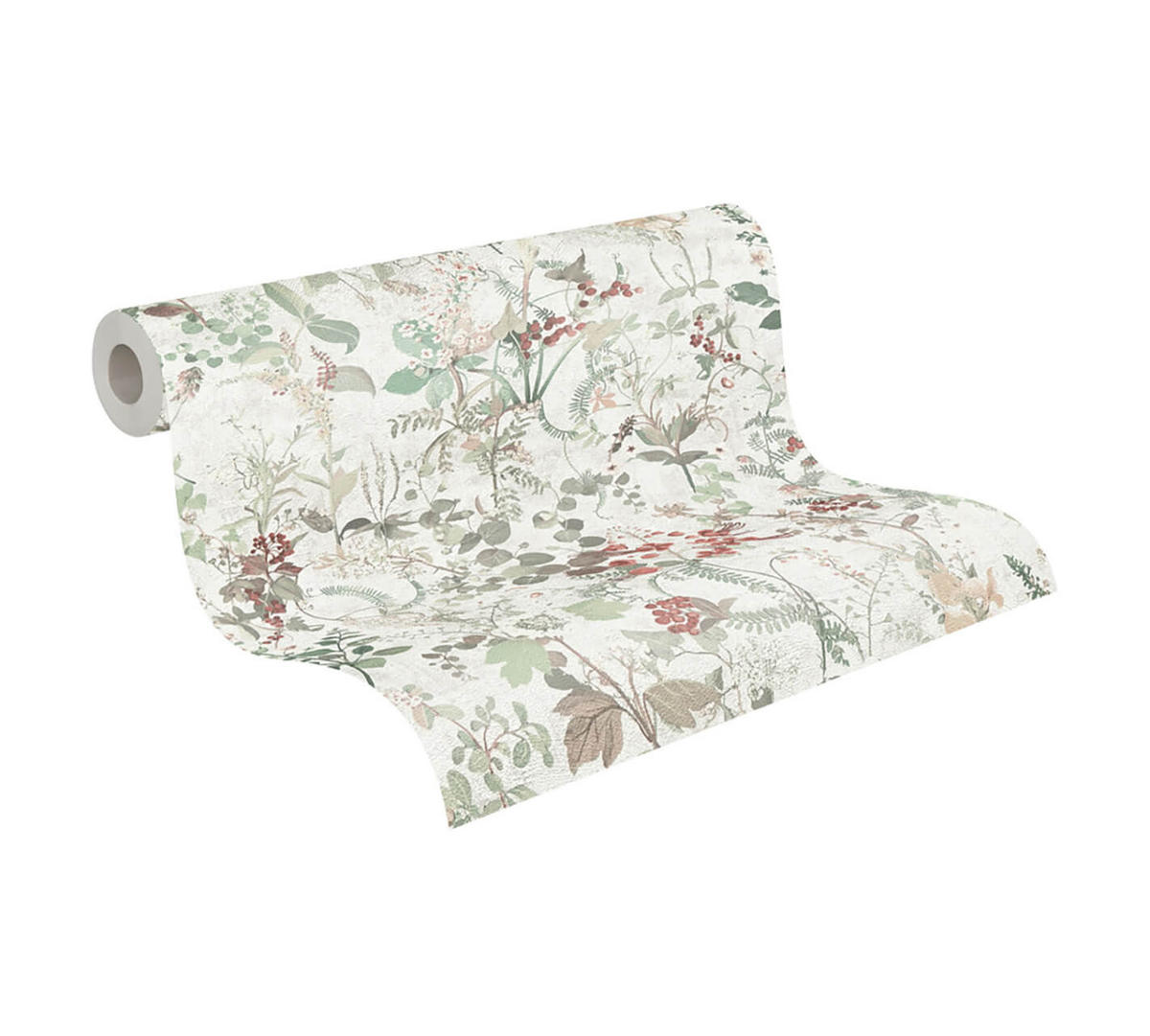 VLIESTAPETE Weiß 53/1005 cm - Grün, Textil (53/1cm) - KUNSTLOFT