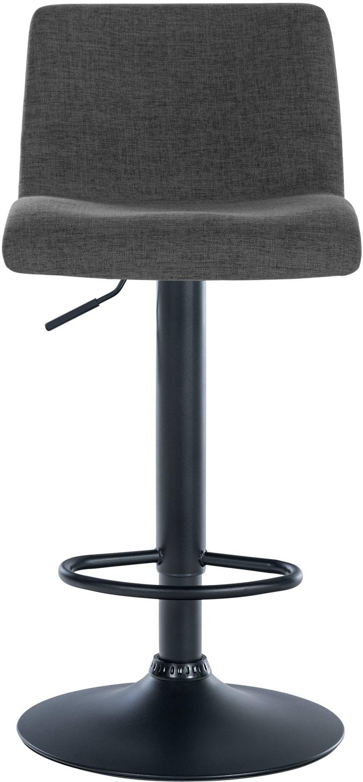 BARHOCKER Stoff dunkelgrau - Dunkelgrau/Schwarz, Textil/Metall (39/84/36cm) - CLP