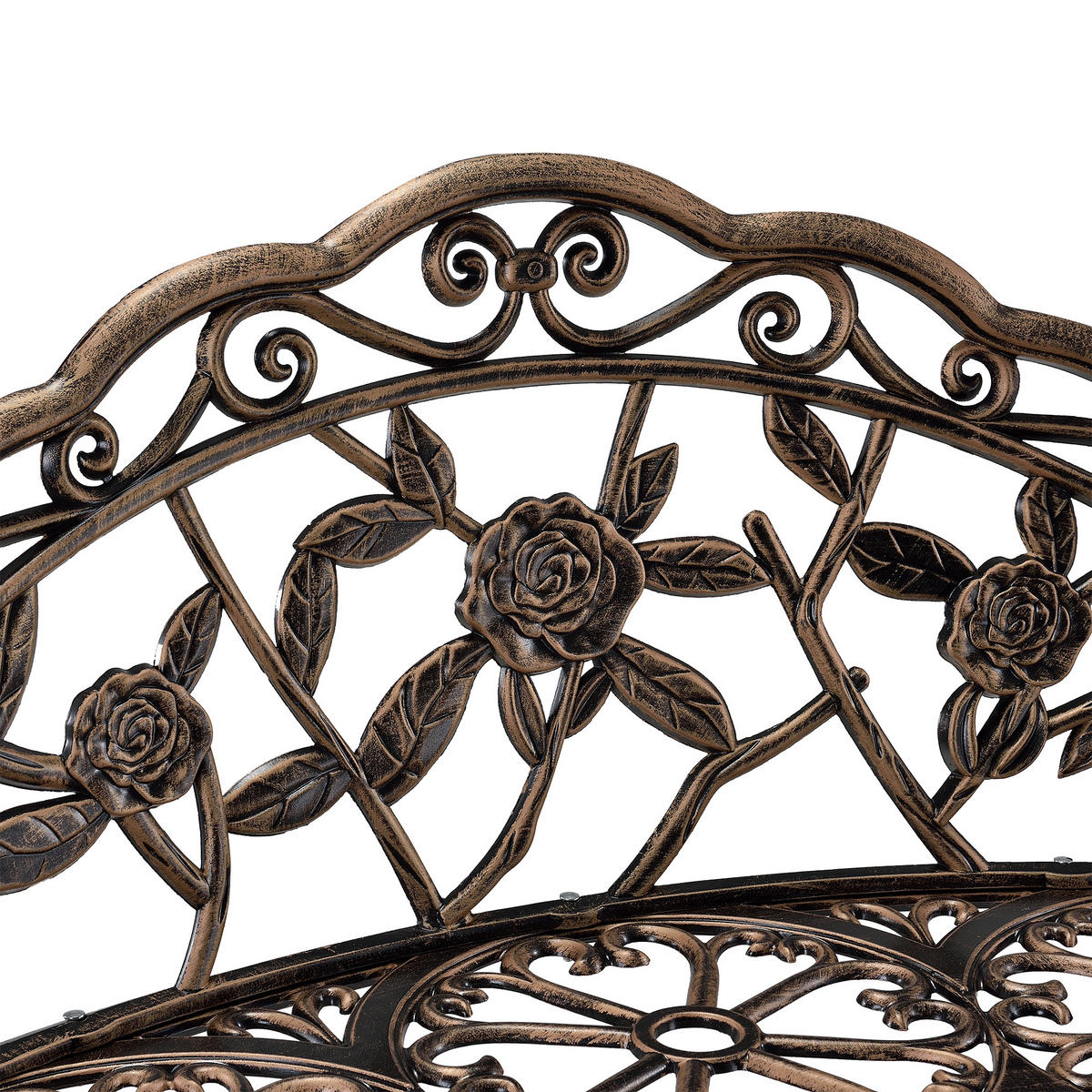GARTENBANK Monfalcone - Bronzefarben, Metall (99/78/54cm) - casa.pro
