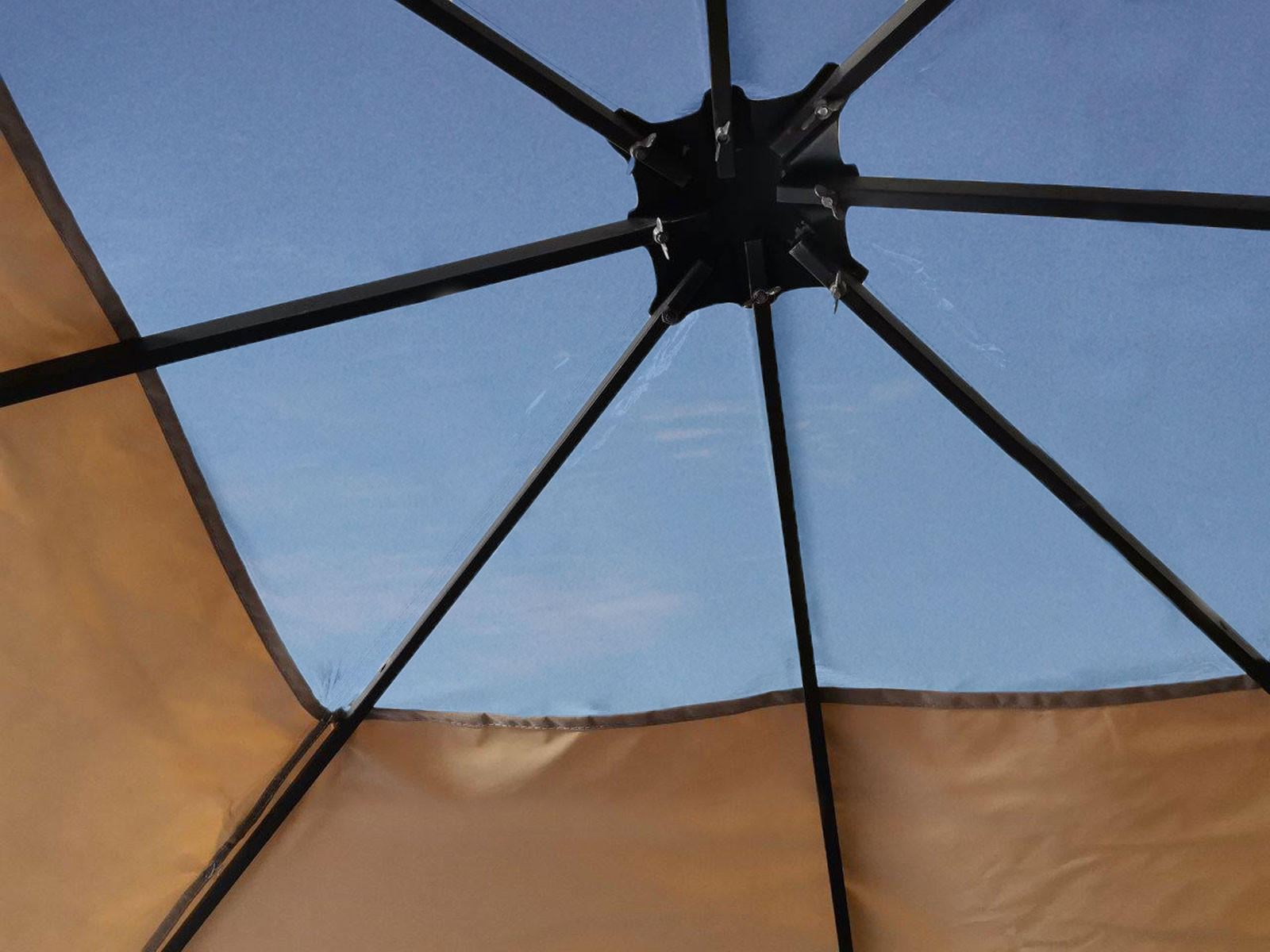 ERSATZDACH 3x3m Sand Clear Top - Beige, Textil (300/19/300cm) - QUICK STAR