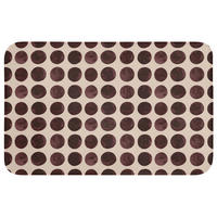 KOUPELNOVÁ PŘEDLOŽKA Puntíky - Vzor - Hnědý 80x50 cm - bordeaux, textil/plast (80/50cm)