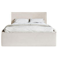 POLSTERBETT LUCERA Greige 180x200 cm - Taupe/Schwarz, Holz/Textil (180/200cm) - Selsey