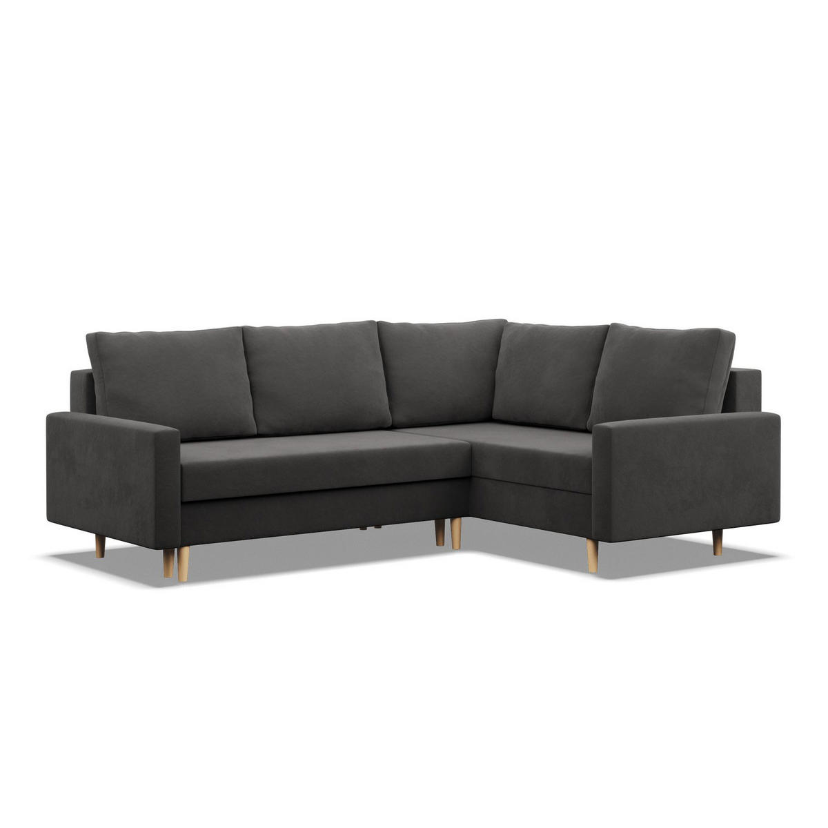 ECKSOFA LINKS MIT SCHLAFFUNKTION BLANK, Grau - Grau, Textil (223/175cm) - Mebligo