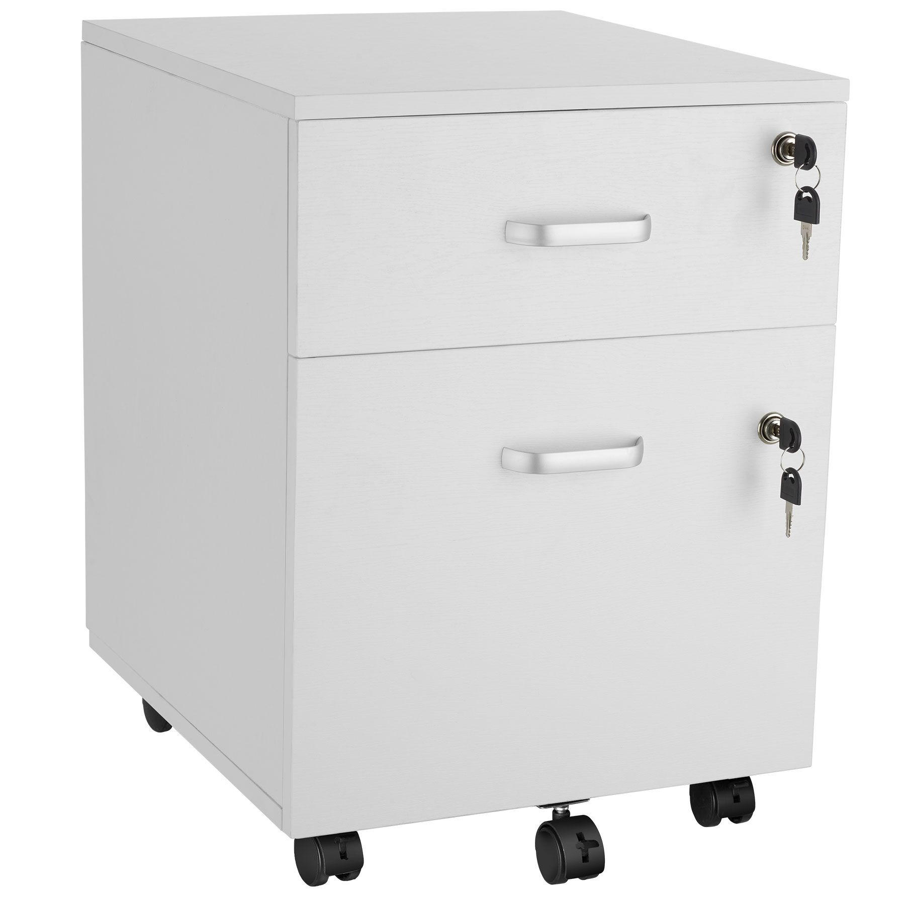 ROLLCONTAINER Vagur,40 x 44 x 54,5 cm,weiß - Weiß, Holzwerkstoff (40/54.5/46cm) - tectake